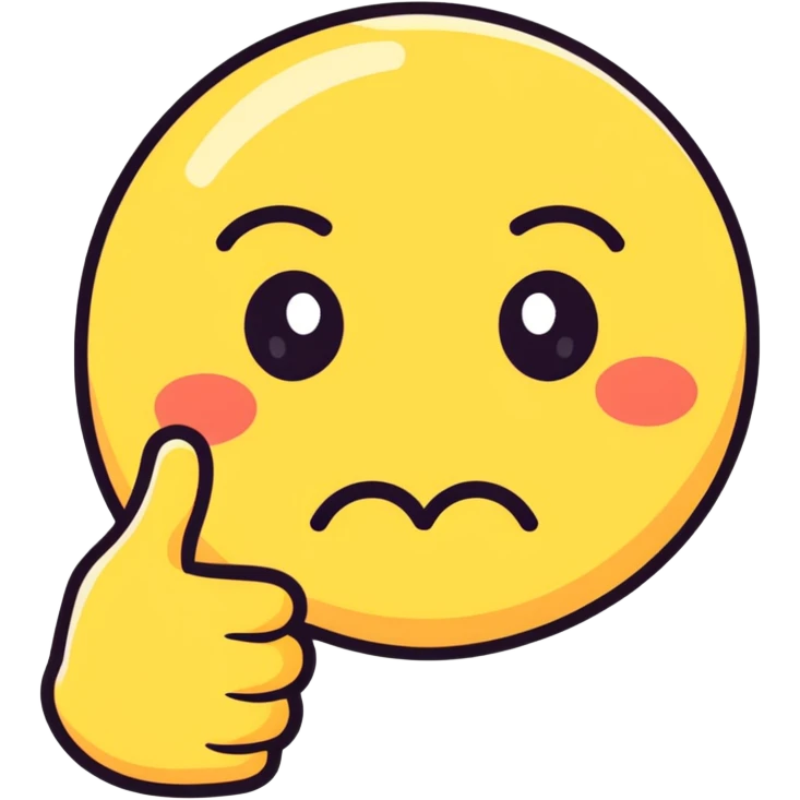 An emoji with sad eyes and a thumbs up emoji