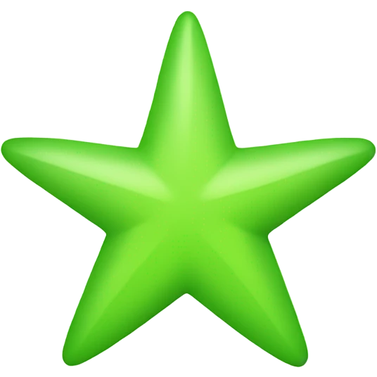 Plain lime green star emoji