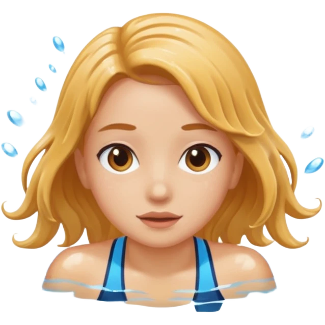 girl swimming laps emoji