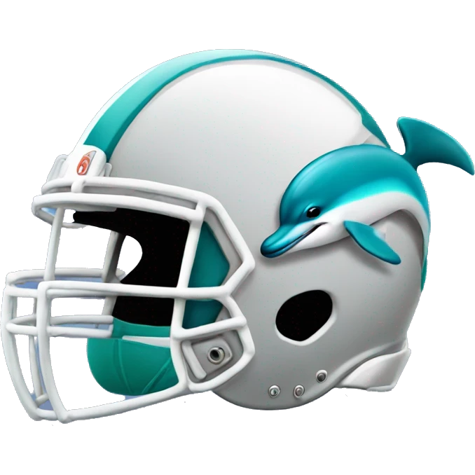 Dolphin wearing football helmet emoji