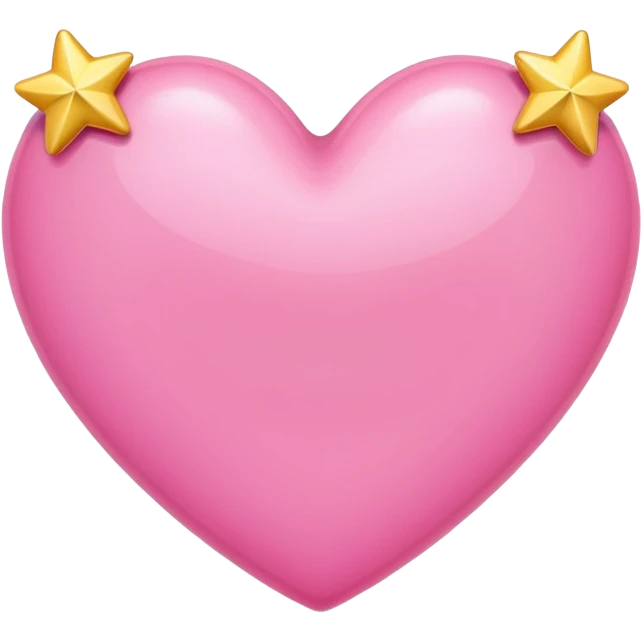 corazon rosa con estrellas emoji