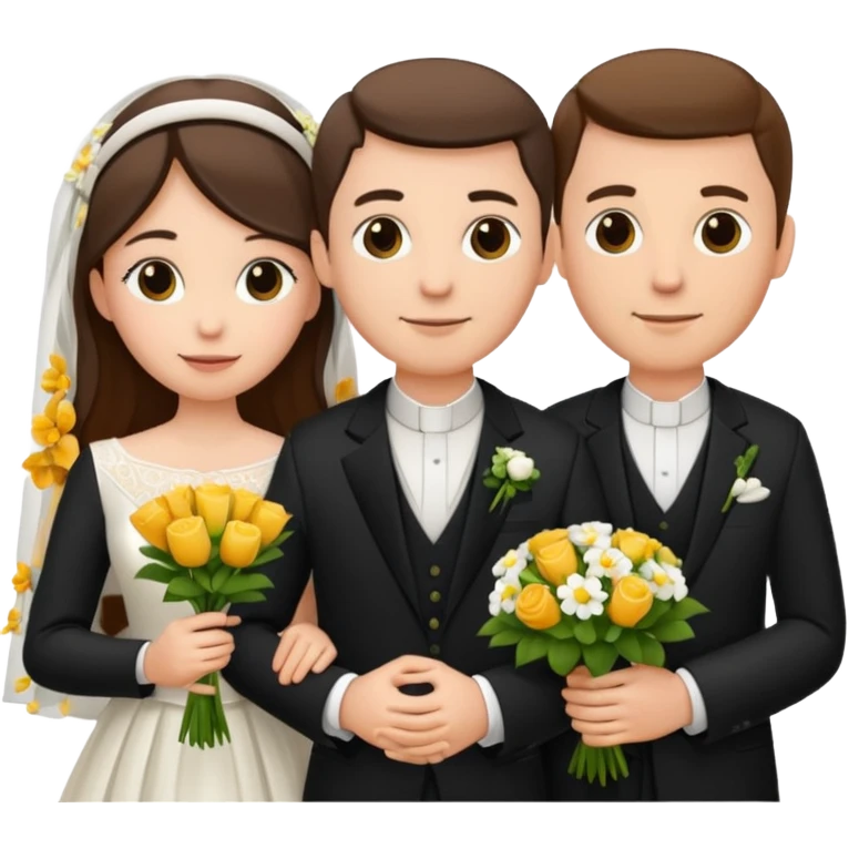 priest marrying a couple emoji