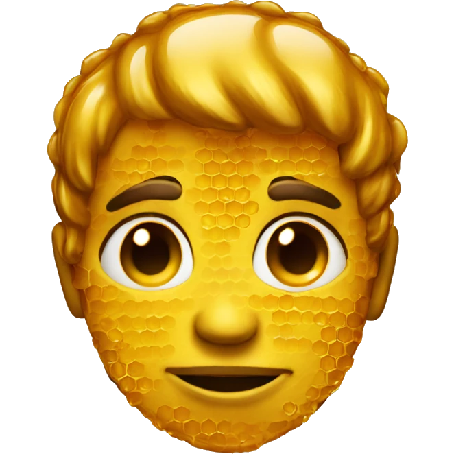 Face made of honey emoji