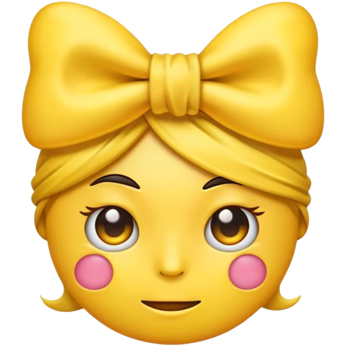 Emoji wearing a bow emoji