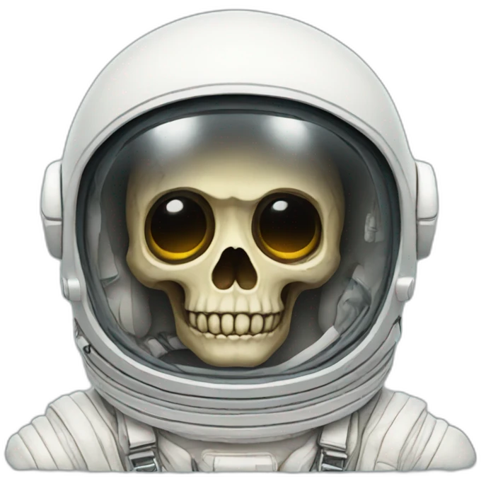 skeleton head astronaut emoji