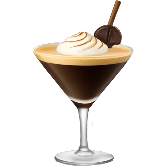 Espresso martini with now emoji