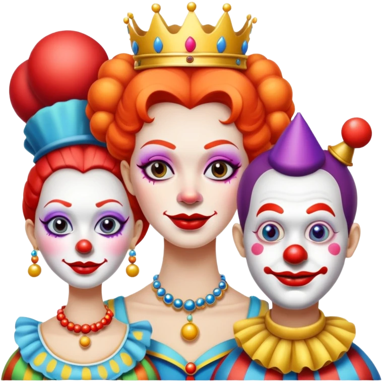 Два клоуна трахают королеву emoji