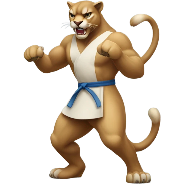 Cougar king fu emoji