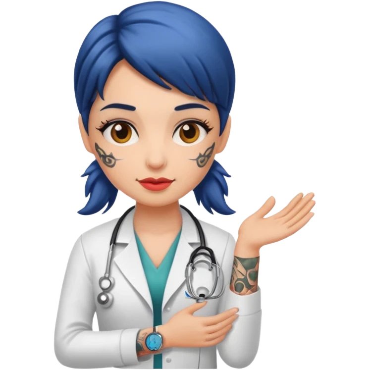 tattooed doctor girl emoji