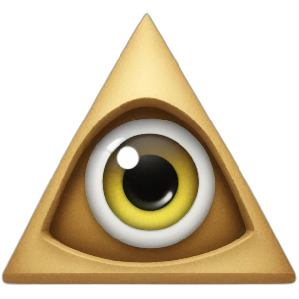 A pyrimid with an eye emoji