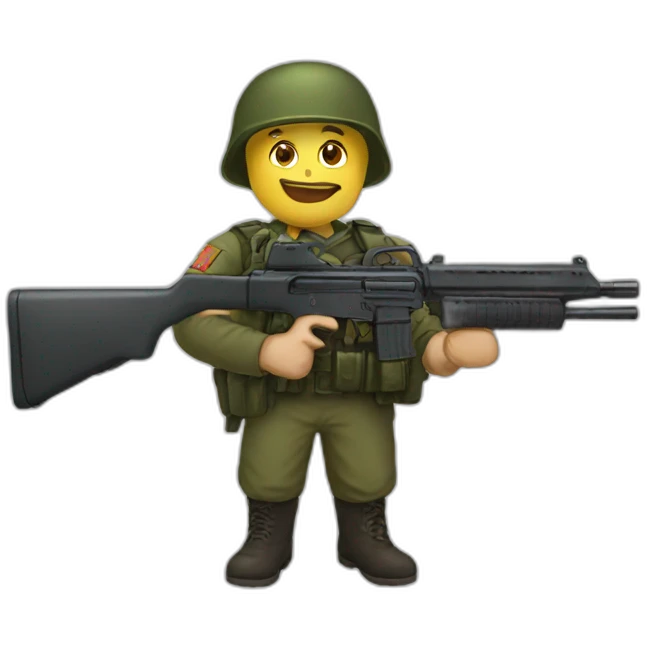 unit Ukrainian with gun emoji