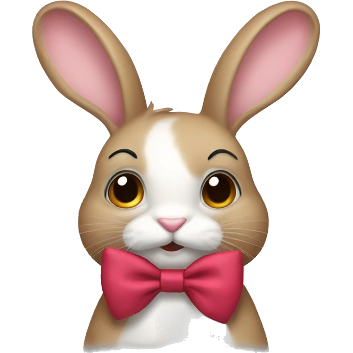 Rabbit with a bow emoji
