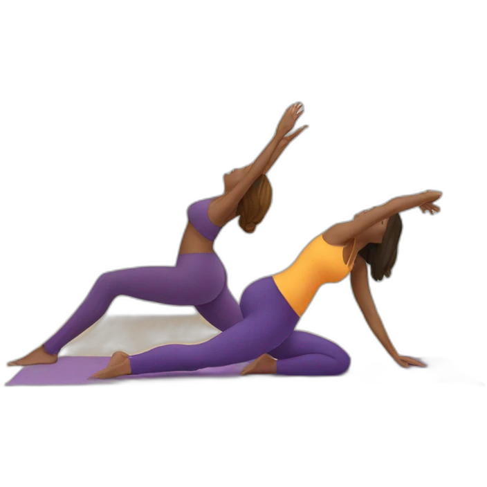 two women yoga emoji