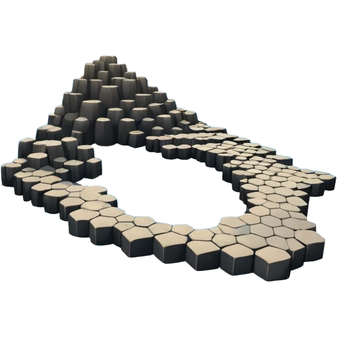 giant's causeway in northern ireland it has hexagonal rock pillars set against the ocean emoji