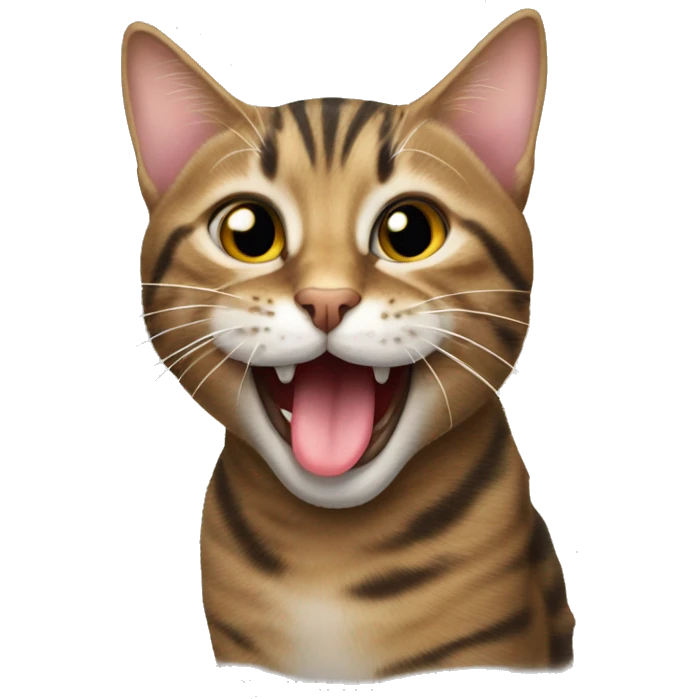 Tabby cat with tongue emoji