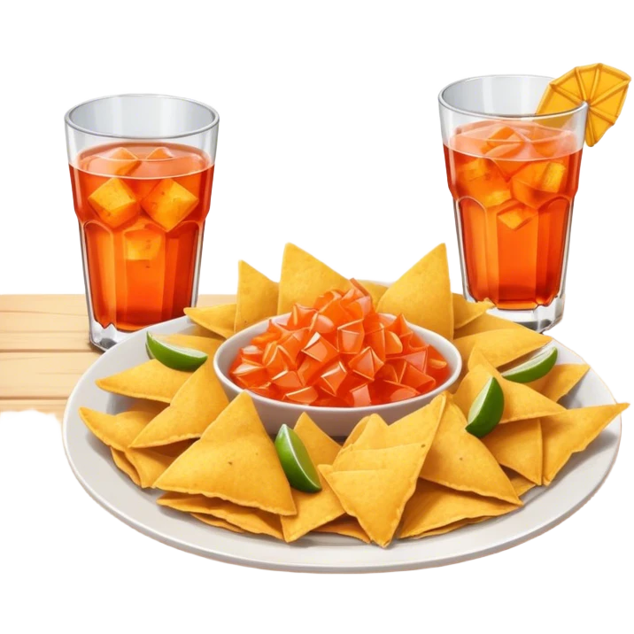 Aperol Spritz and Plate of nachos emoji