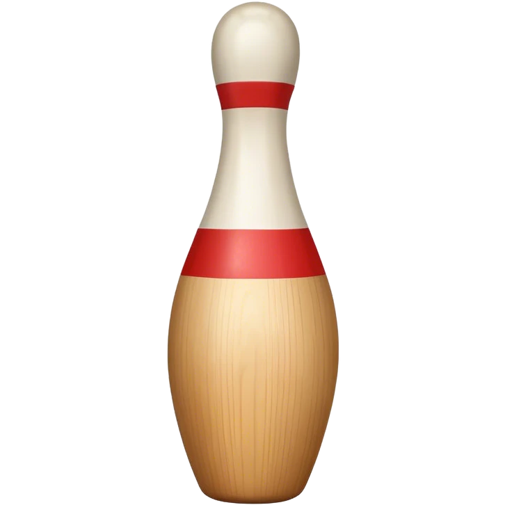 a wooden bowling pin emoji