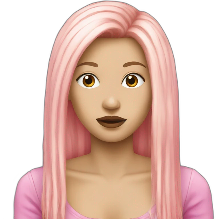 pink-punk-blonde-long-hair emoji