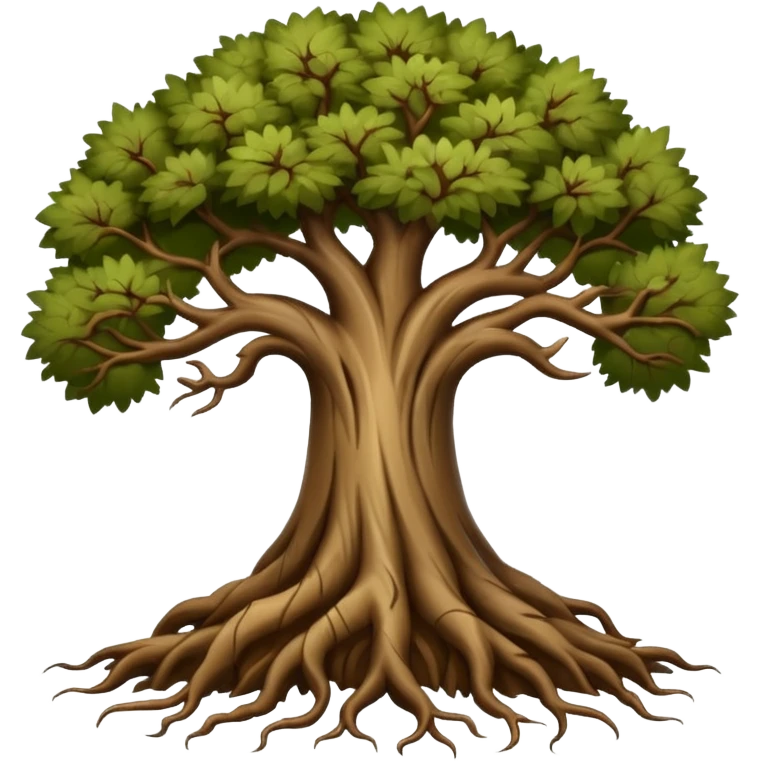 tree with roots emoji