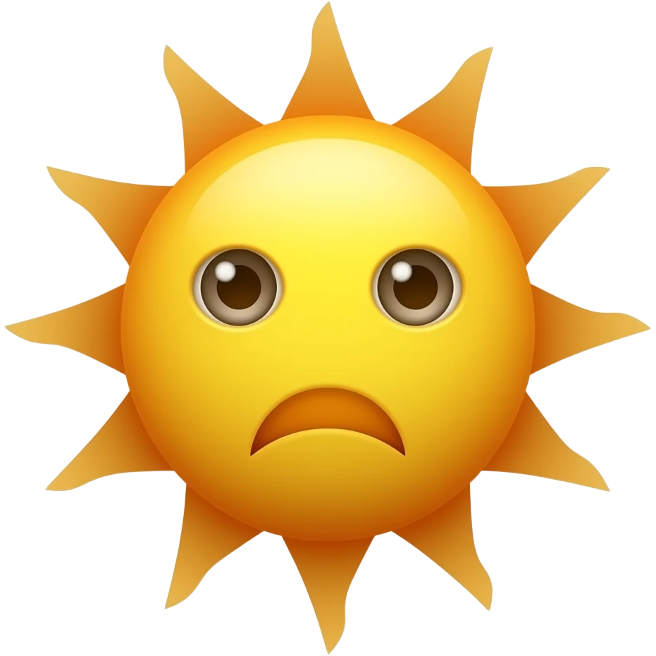 Scary sun nightmare emoji