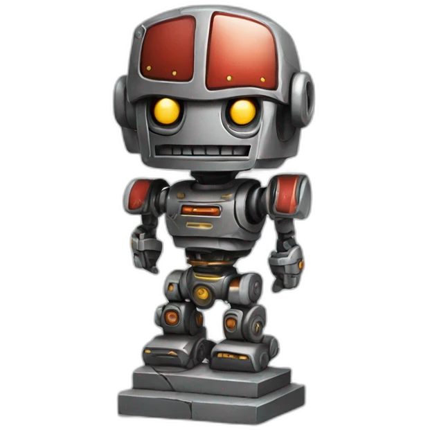 roman style sculpture of a robot from the terminator saga emoji