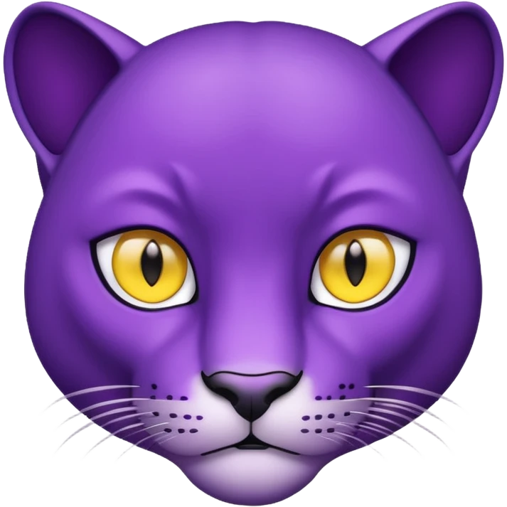 Purple Panther face turned to the slight right emoji