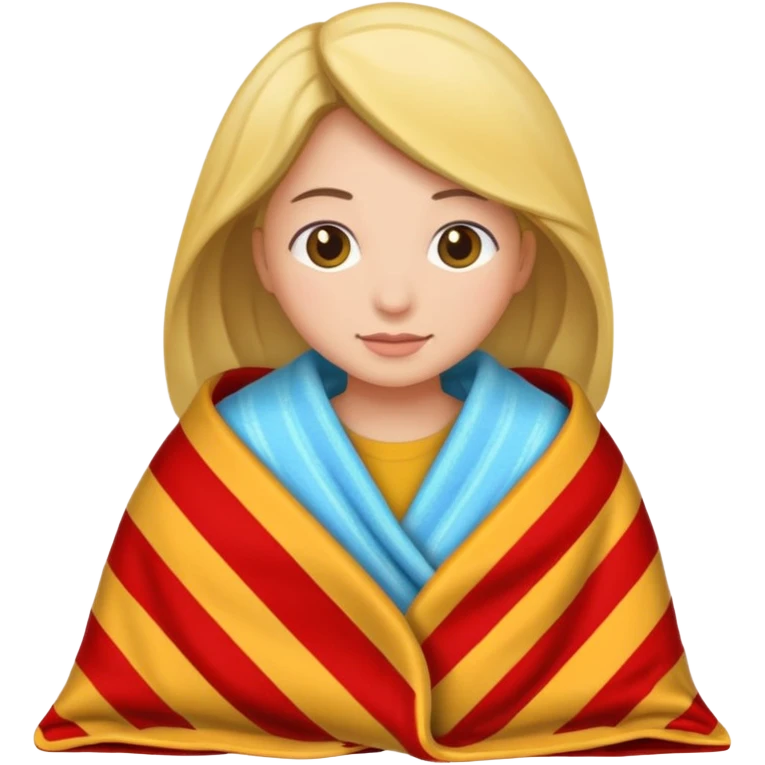 woman with blanket emoji