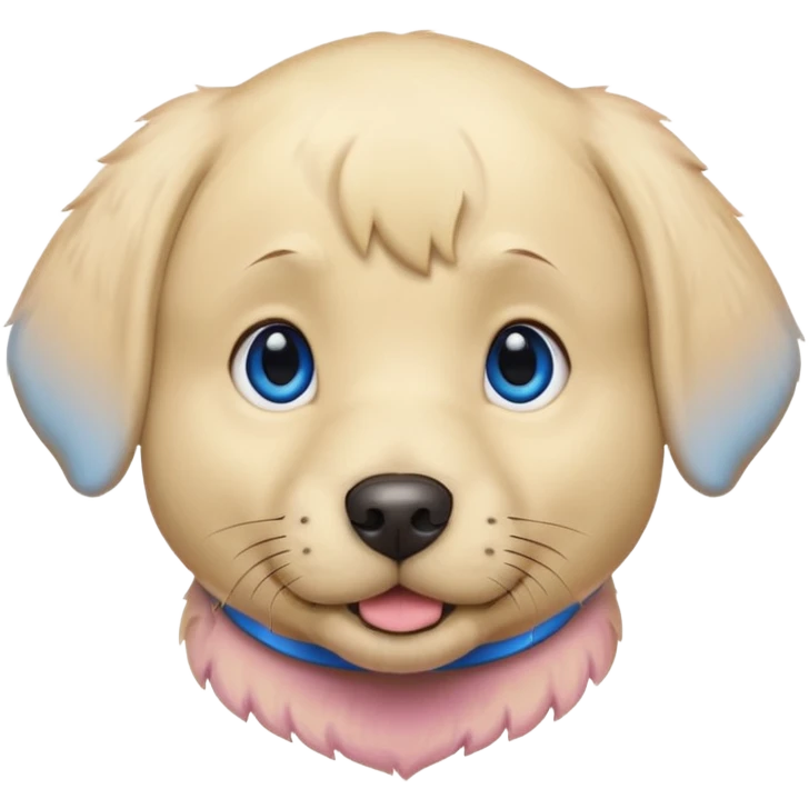 Blonde Labrador with blue eyes  emoji