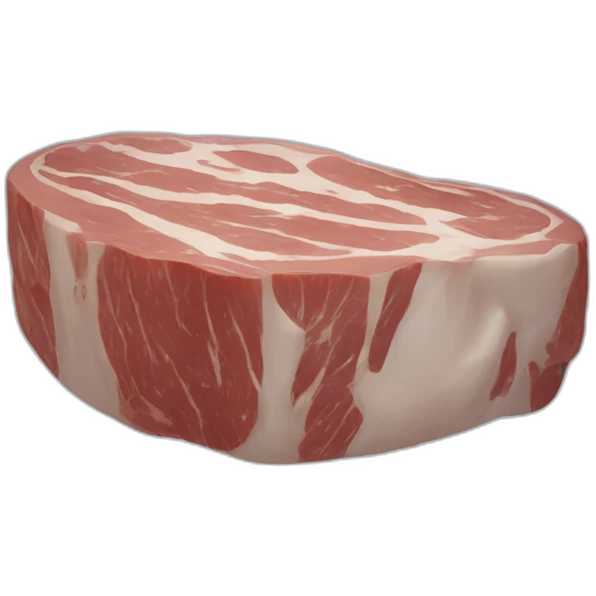 Meat on Bone colored in blue emoji