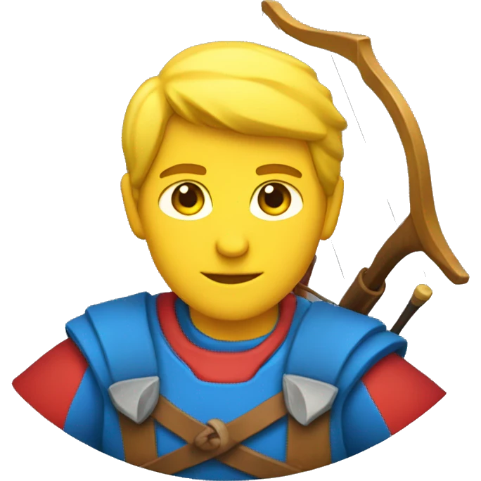 archer red blue and yellow color emoji