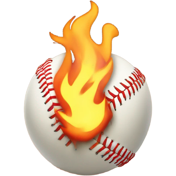 Baseball on fire emoji