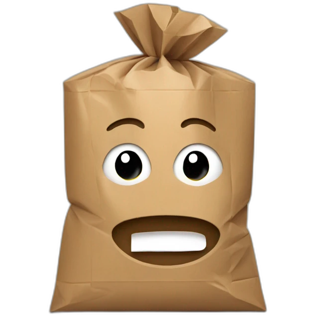 Man with paper bag over the head emoji