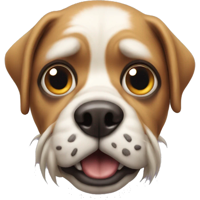 Freaky dog emoji