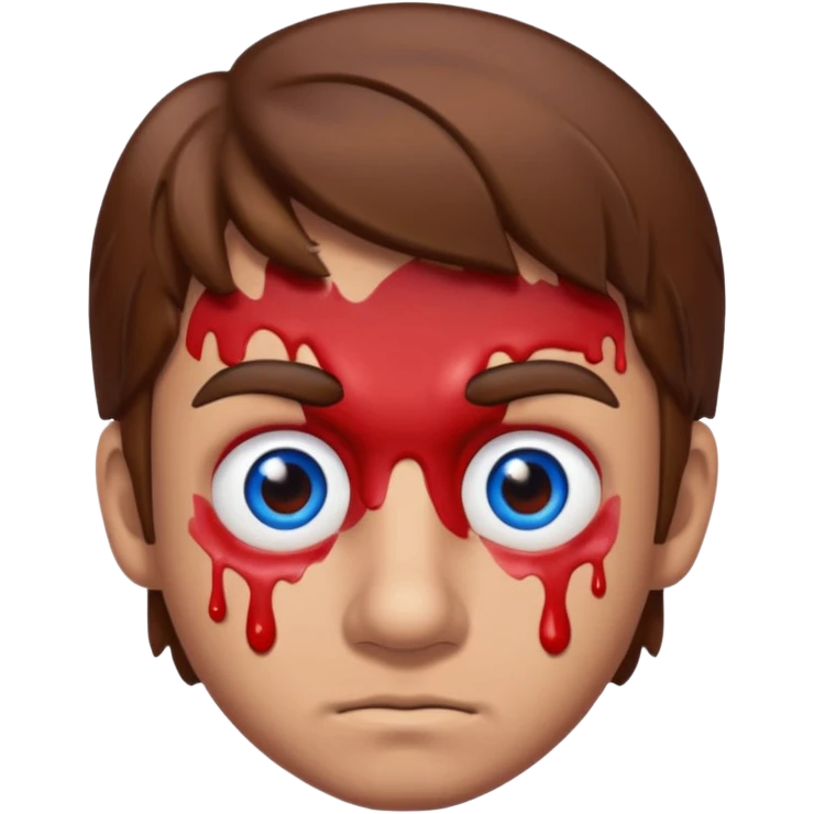 mario a lot of blood on his left eye emoji