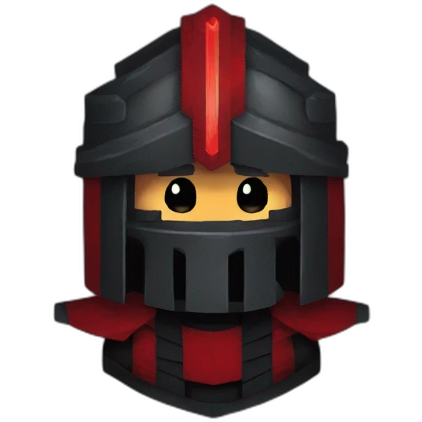 dark fantasy pixel art knight red and black  emoji