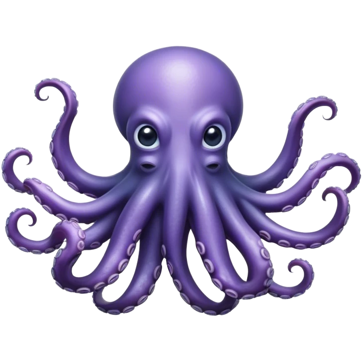 Cinematic Noble Octopus Portrait Emoji, Poised and enigmatic, with a fluid, amorphous body of iridescent, softly tinted skin and eight gracefully undulating arms adorned with delicate suckers, deep, observant eyes reflecting the mysteries of the deep, Simplified yet sharp and sophisticated features, highly detailed, glowing with a soft, oceanic luminescence, high shine, intelligent and mysterious, stylized with an air of deep-sea elegance, focused and fluid, soft glowing outline, capturing the essence of a watchful marine guardian that appears ready to drift out of the screen with effortless authority! emoji