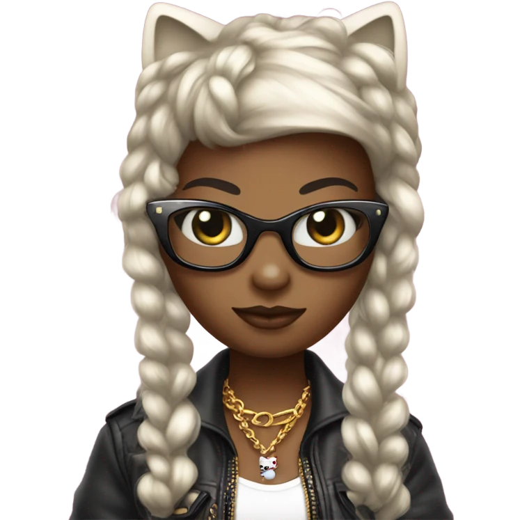 hello kitty with baddie chain emoji