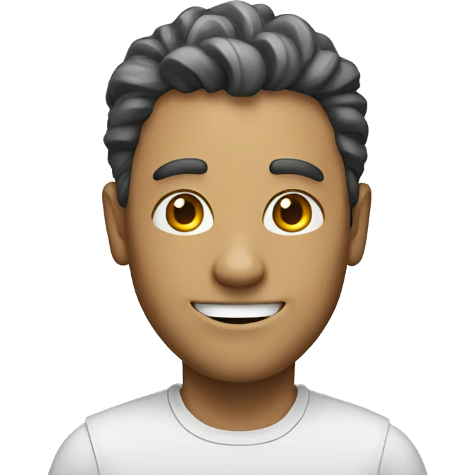 a man with a wired smile  emoji