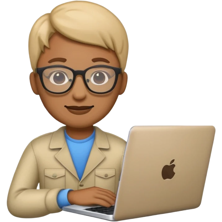 software engineer emoji, with laptop and glasses emoji