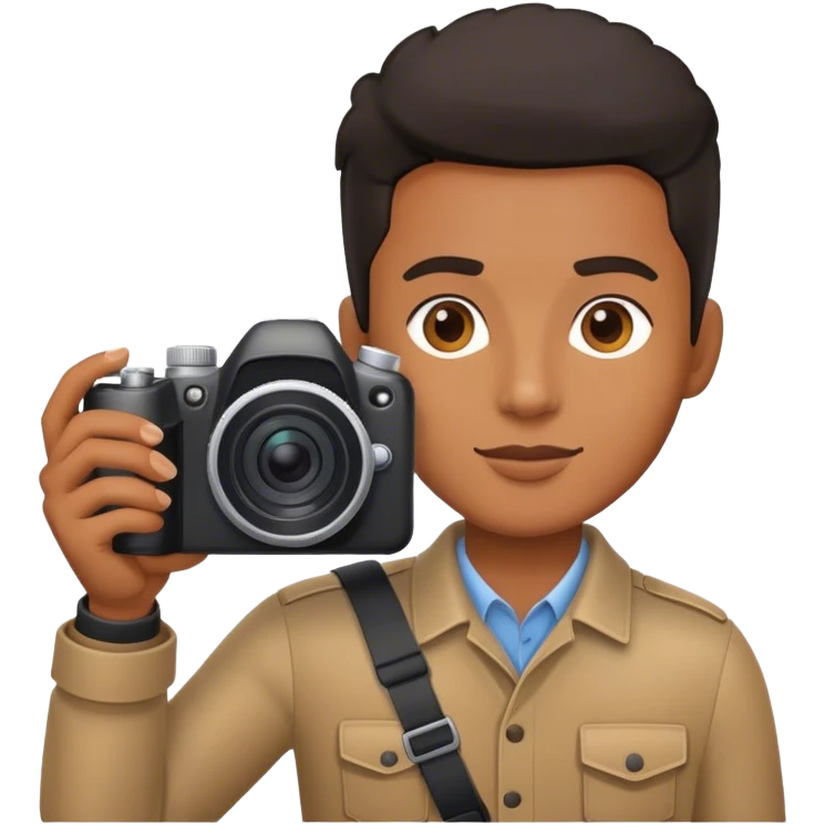 black photographer lighting emoji