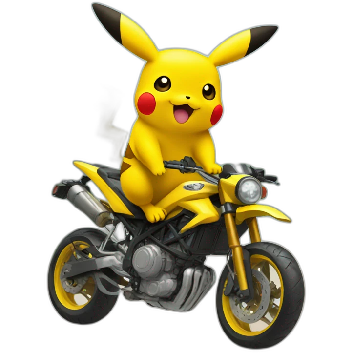 Pikachu jumping moto crosse emoji