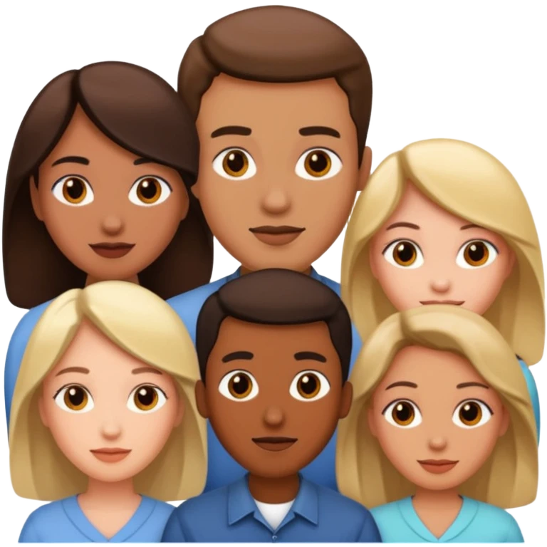 one guy and 4 girls emoji