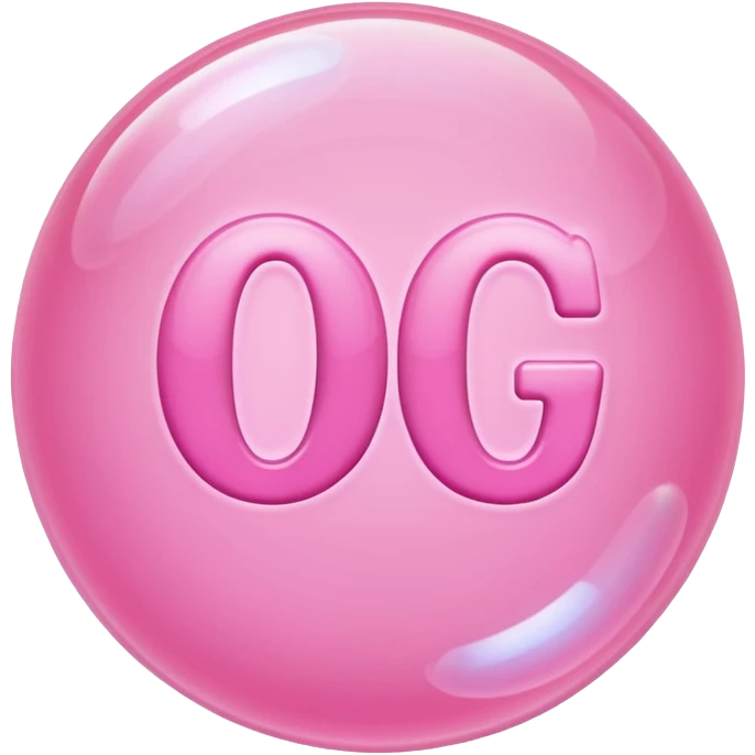 Pink bubble alphabet letters emoji