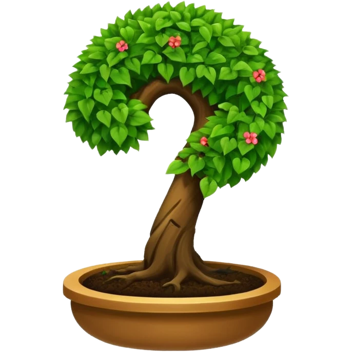 Bonzai with a question mark shape  emoji