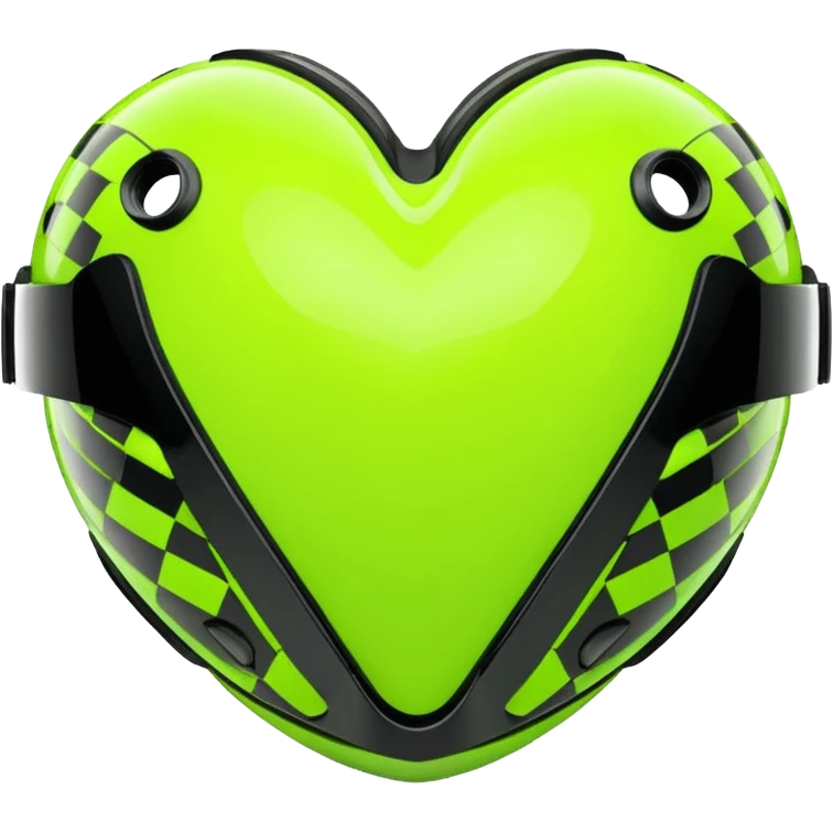 ate a Florecent green heart emoji as the same patterns as Lando Norris's helmet emoji