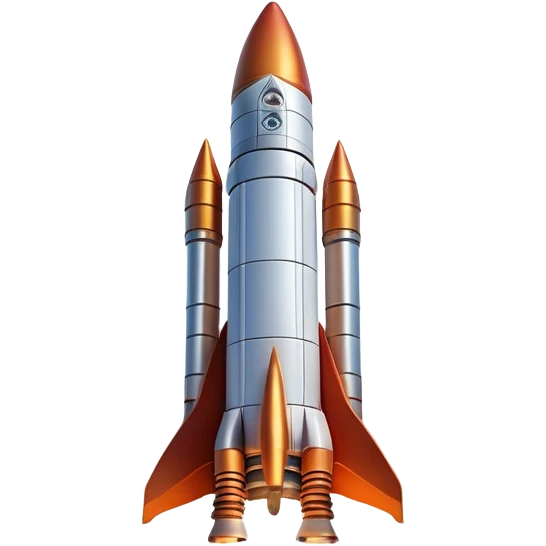  Cinematic Realistic Rocket Launch – A powerful, fiery scene of a massive rocket lifting off, its engines producing a bright, billowing inferno. The metallic body gleams in the sunlight, with intricate paneling and realistic textures bringing out its engineering marvel. Thick clouds of smoke and steam rise as it ascends into the sky. emoji