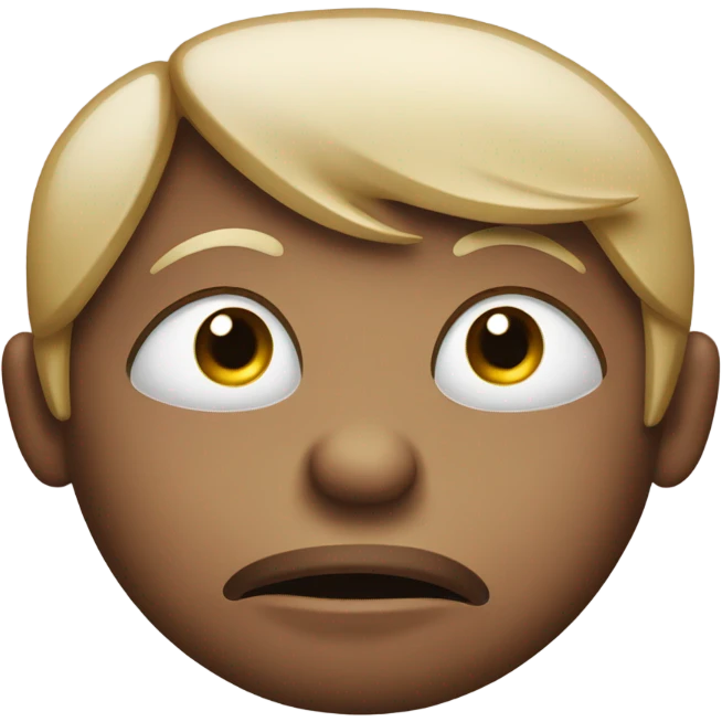 Emoji bitting lip with squinted eye  emoji