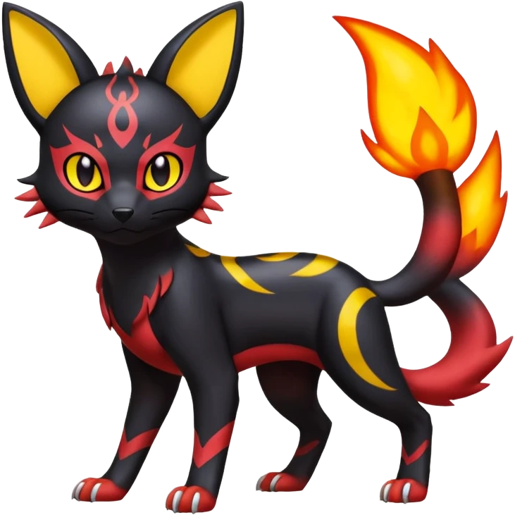 Electrifying Electric Powerful Spicy Solar Liepard-Umbreon-Litten-Sprigatito-Pokémon-fusion-creature (full body) emoji