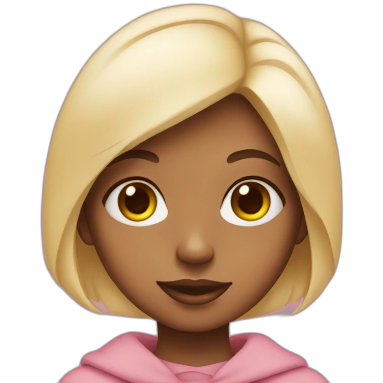 Girl with hearts as her eyes emoji
