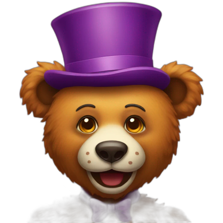 Bear clown emoji